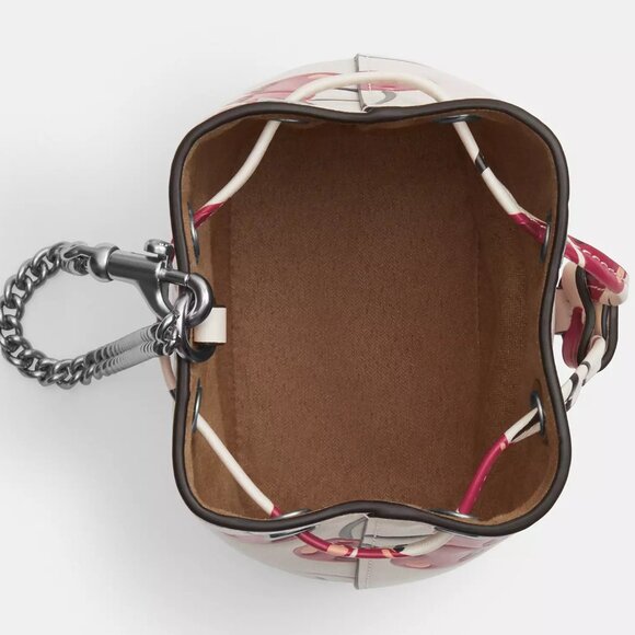 Coach Drawstring Wristlet With Cherry Print - Picture 3 of 9